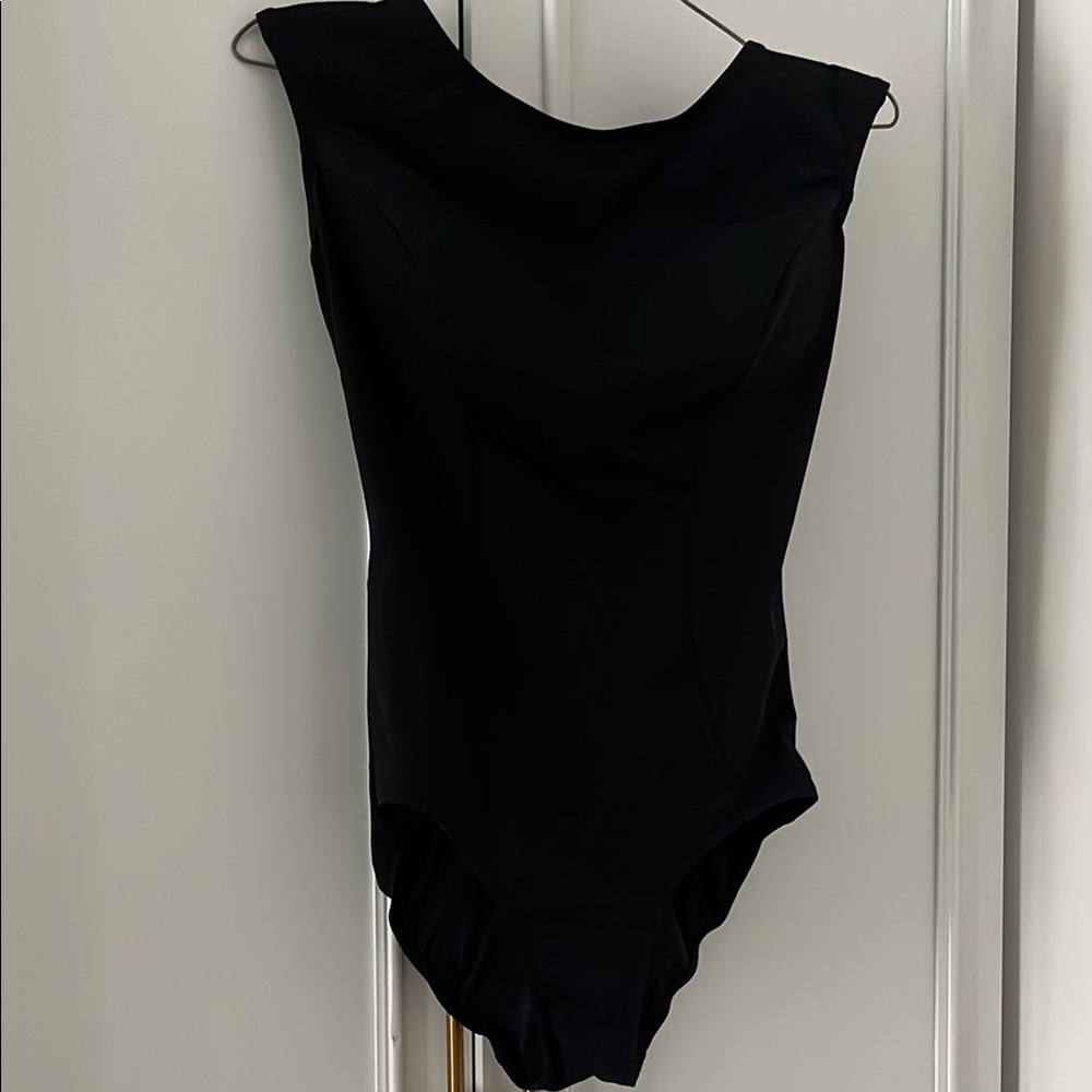 Hermoza Elegant Black One Piece Swimsuit